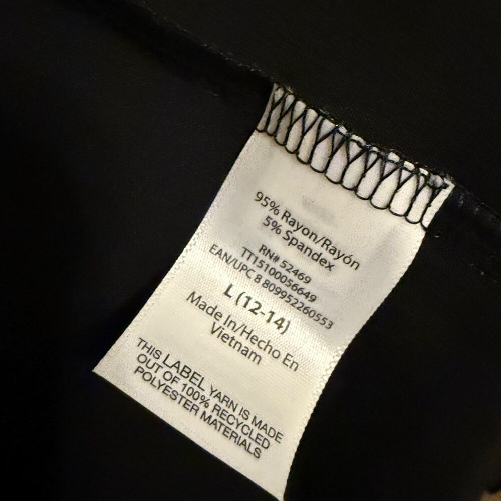 Time and Tru Women’s Sleeveless Dress, Large, Black - Picture 4 of 6